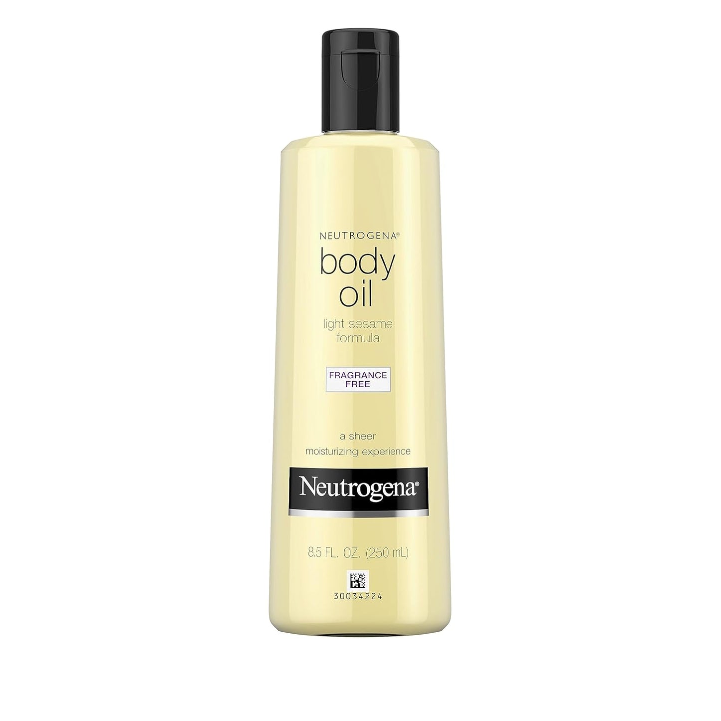 Body Oil, Fragrance-Free Light Sesame Oil Formula, Dry Skin Moisturizer and Hydrating Body Massage Oil for Radiant and Healthy Glow, Nourishing after Shower and Bath Oil, 8.5 FL OZ