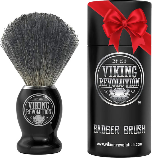 Badger Hair Shaving Brush- Shave Brush for Wet Shave Using Shaving Cream & Soap- Best Shave of Your Life for Safety Razor, Double Edge Razor, Straight Razor or Shaving Razor