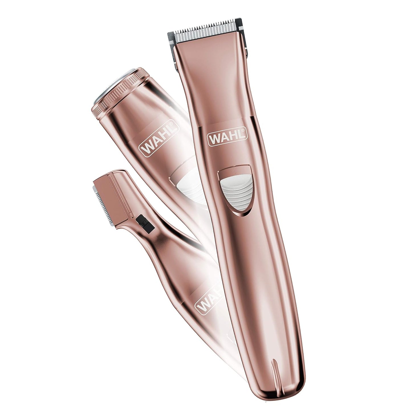 Pure Confidence Rechargeable Electric Razor, Trimmer, Shaver, & Groomer for Women with 3 Interchangeable Heads - Model 9865-2901V