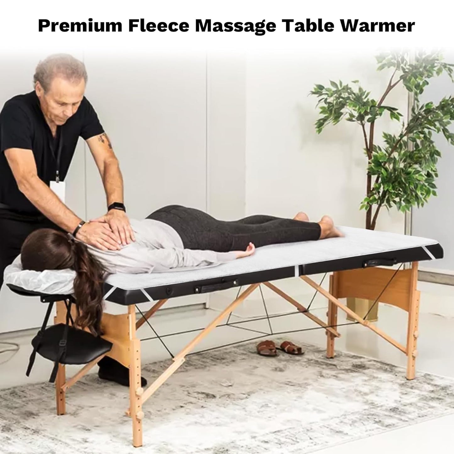 Massage Table Warmer Heating Pad Professional SPA Massage Bed Warmer with 8 Timer & 6 Heat Settings & Overheat Protection for Massage Bed & Spa, Thickened & Soft Fleece, 31" X 71"