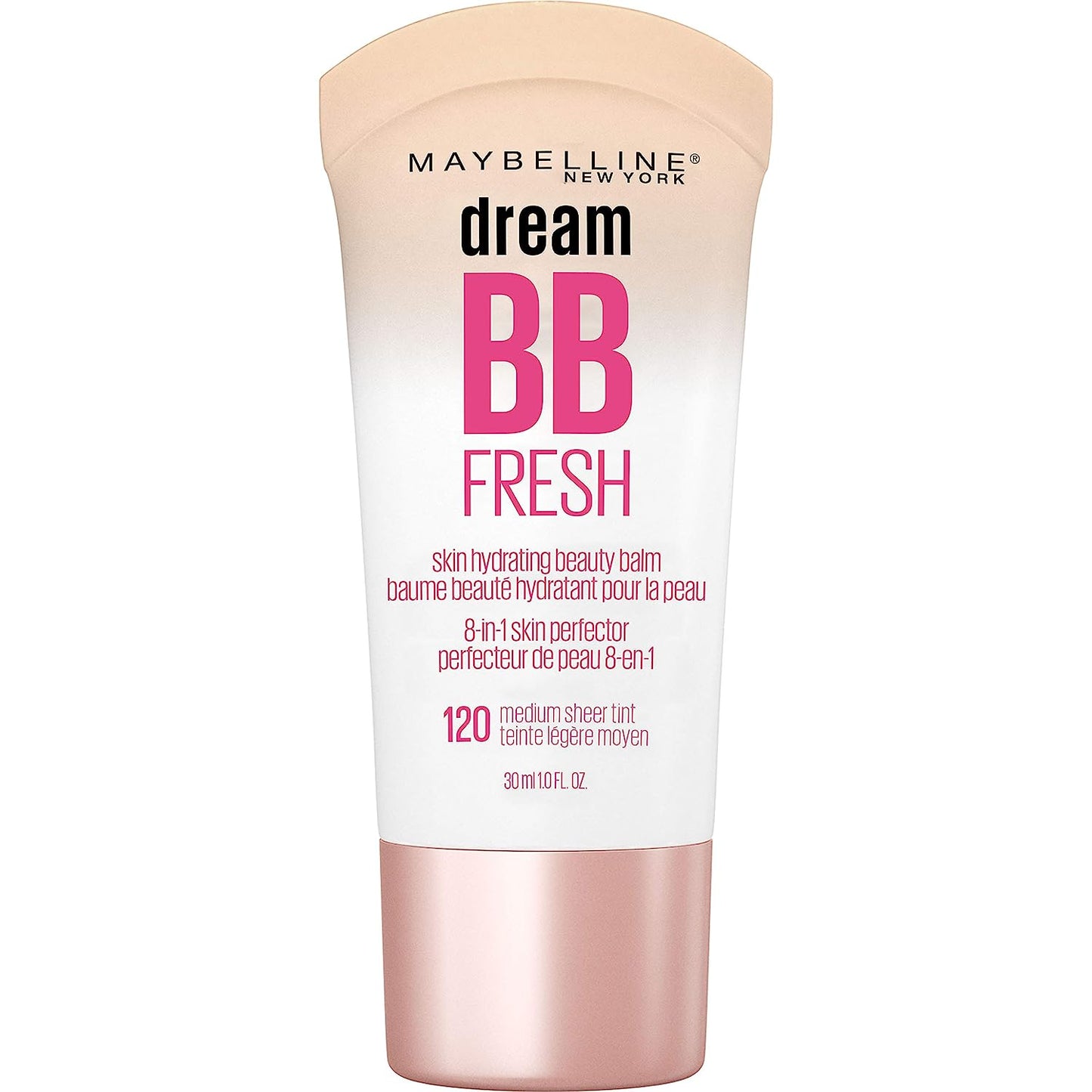 Dream Fresh Skin Hydrating BB Cream, 8-In-1 Skin Perfecting Beauty Balm with Broad Spectrum SPF 30, Sheer Tint Coverage, Oil-Free, Light, 1 Fl Oz