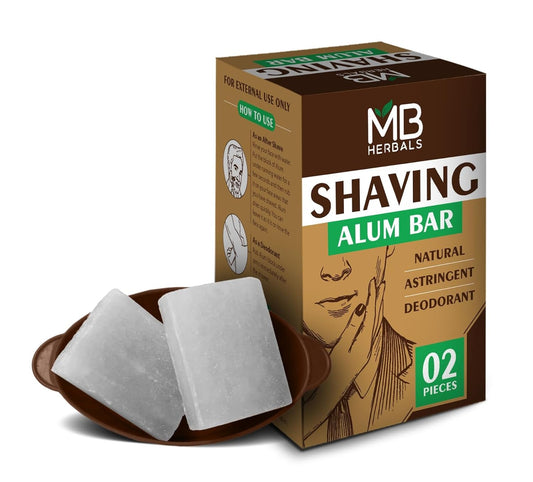 2 Pieces X 3.5 Ounce  Shaving Alum Blocks | Pack of 2 Alum Blocks 3.5 Ounce Each | Potassium Shaving Alum Block Bar | No Fragrance | Stops Bleeding Minor Nicks Cuts after Shave