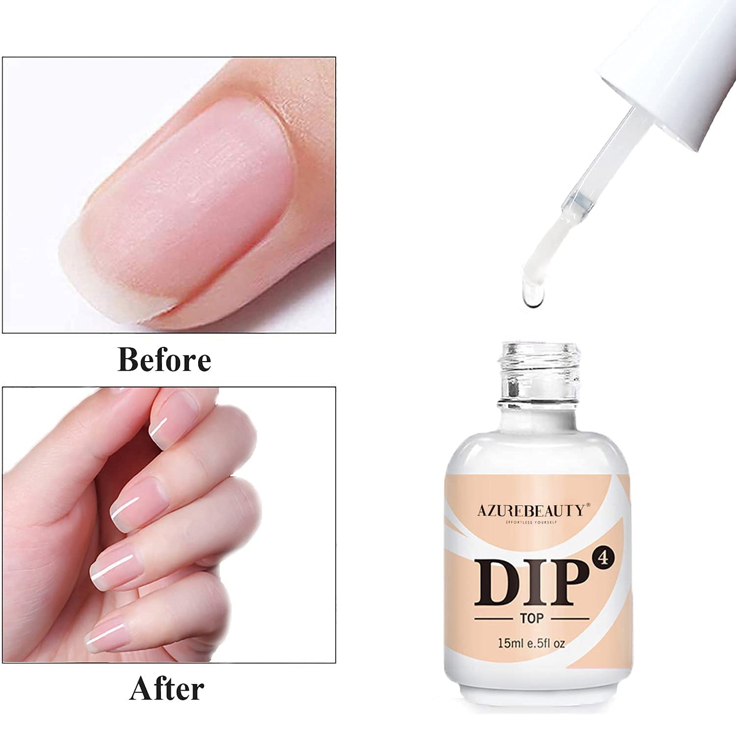 Dip Powder Top Coat for Nail Dipping Powder Set French Nails Art Manicure Beginner DIY Salon 15 Ml