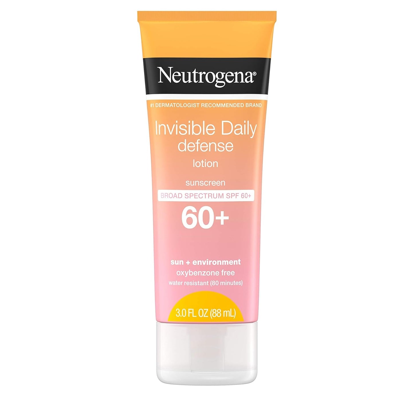 Invisible Daily Defense Face Sunscreen + Hydrating Serum with Broad Spectrum SPF 60 & Antioxidants to Help Skin Glow, Oil-Free, Fragrance Free, 1.7 Fl. Oz