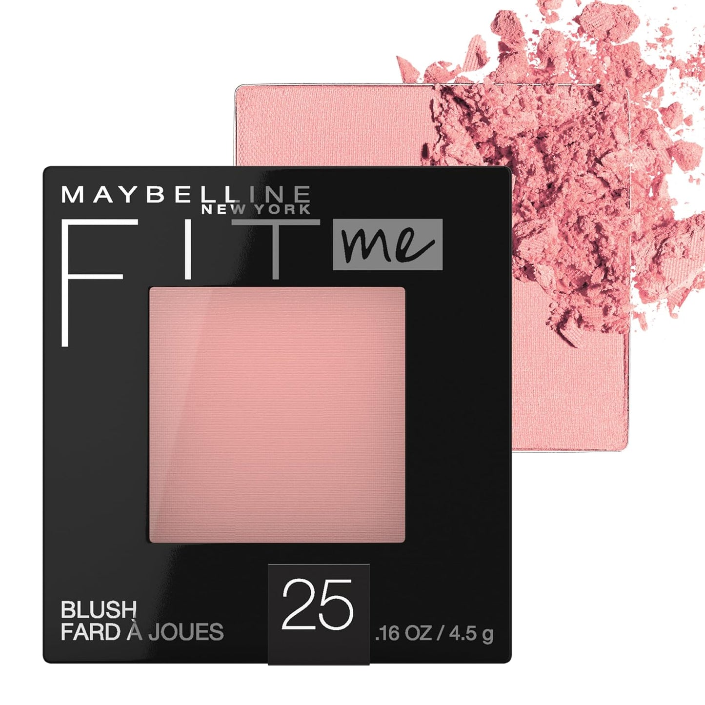 Fit Me Powder Blush, Lightweight, Smooth, Blendable, Long-Lasting All-Day Face Enhancing Makeup Color, Rose, 1 Count