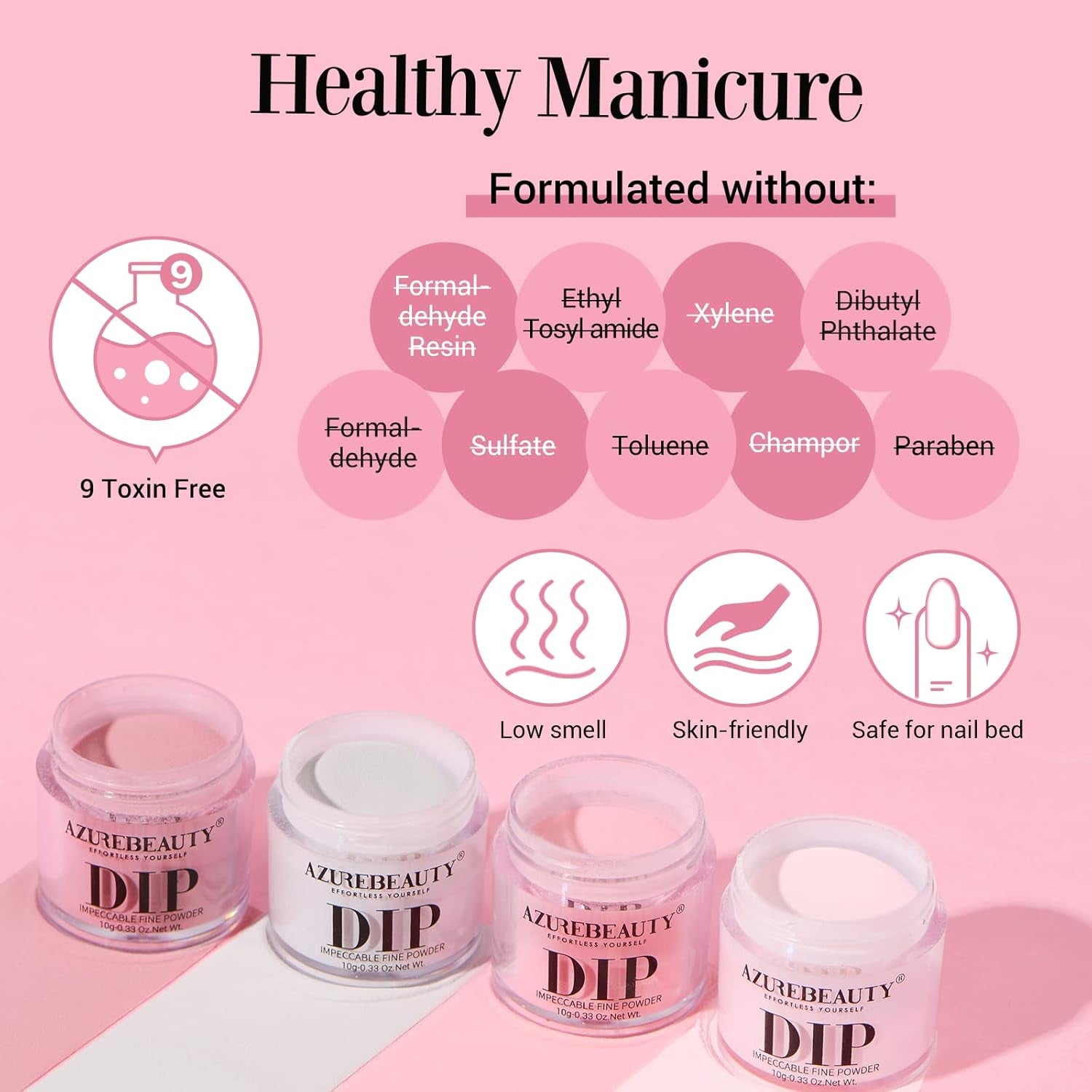 Dip Powder Nail Kit Starter, All Season Nude Skin Glitter 4 Colors Dipping Powder Liquid Set Recycling Tray with Base & Top Coat Activator for French Nail Art Manicure Salon DIY at Home.