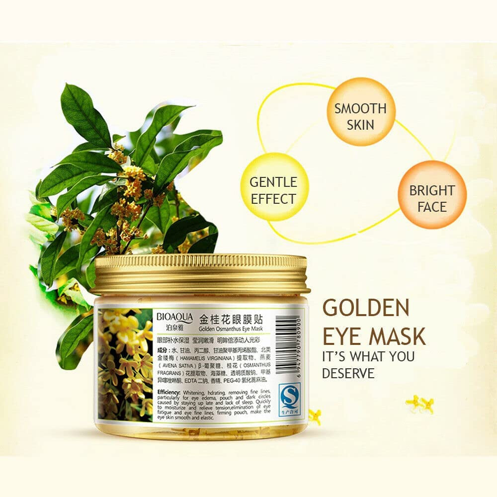 Gold Osmanthus Lemon Eye Mask 80 Pcs Women Collagen Gel Protein Nourishing