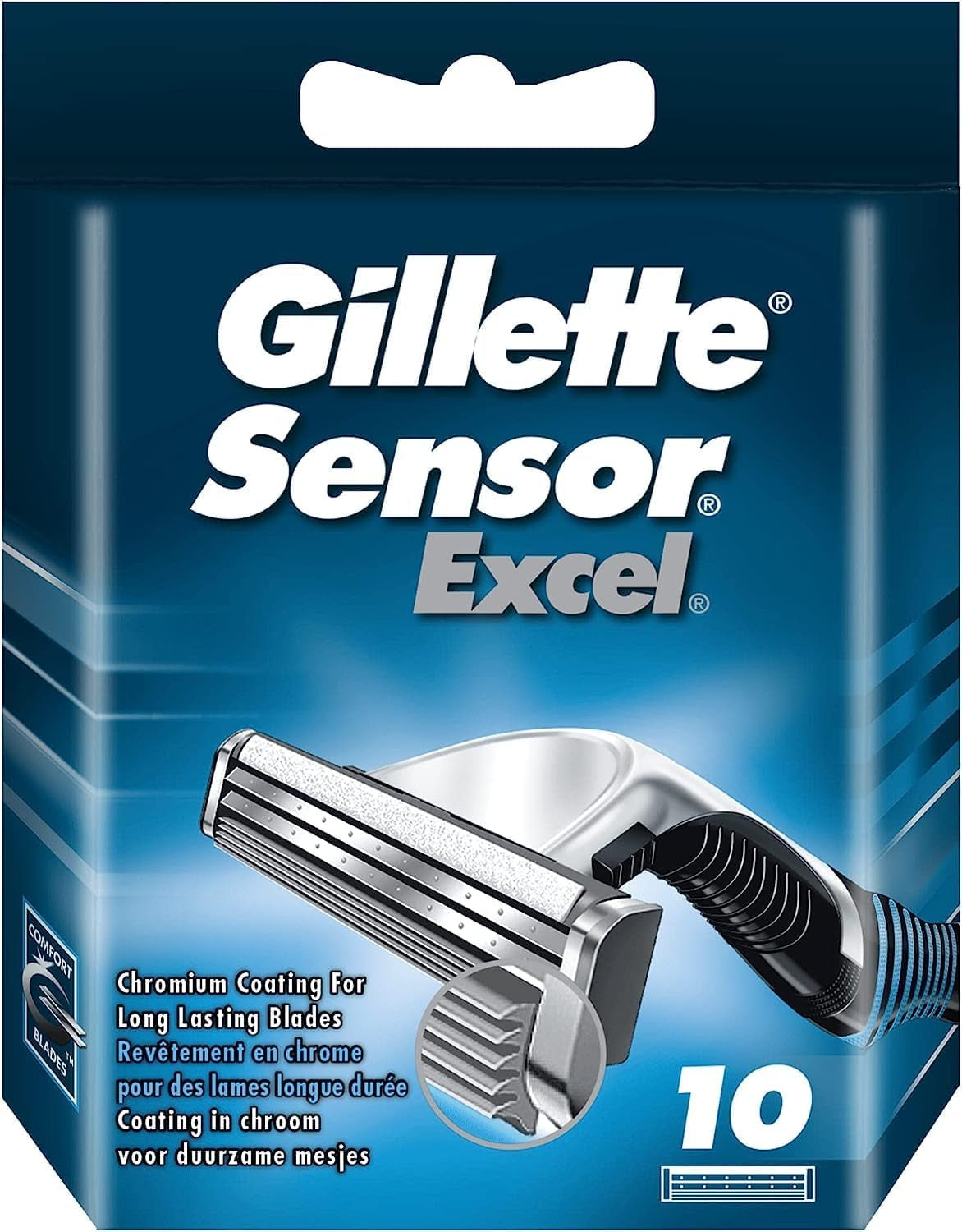 Sensor Excel Shaving Cartridges for Men Quantity: 10 (Packaging May Vary)