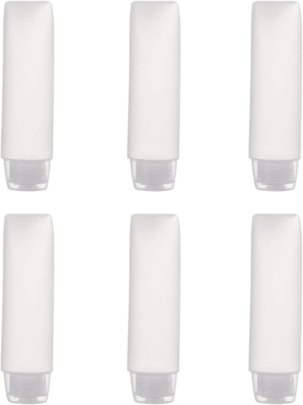 6 Pack Travel Size Plastic Squeeze Bottles for Liquids, 30Ml/1 Fl. Oz TSA Approved Makeup Toiletry Cosmetic Containers