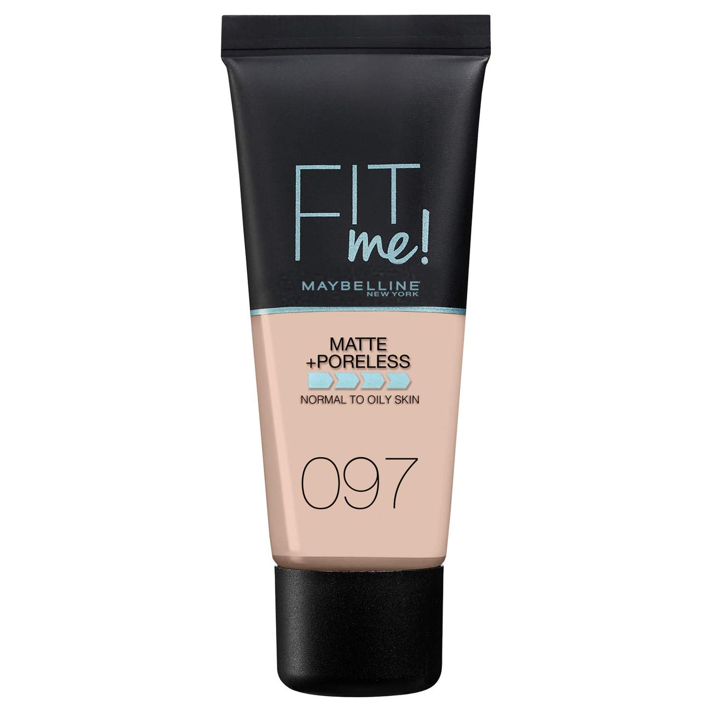 Fit Me Matte + Poreless Liquid Oil-Free Foundation Makeup, Warm Nude, 1 Count (Packaging May Vary)