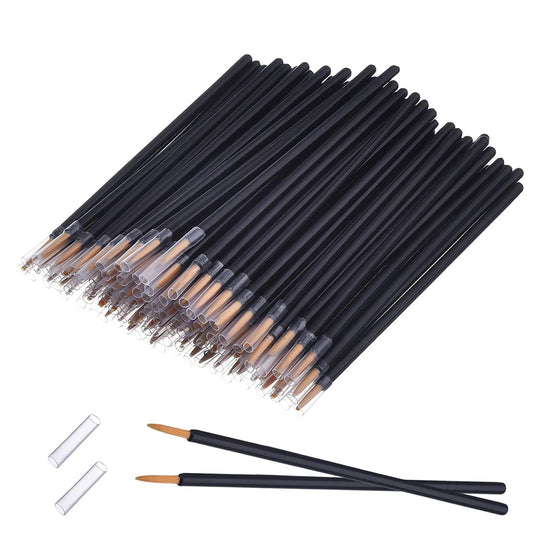 100 Pack Disposable Eyeliner Brush Applicator Cosmetic Eye Wands Makeup Tool