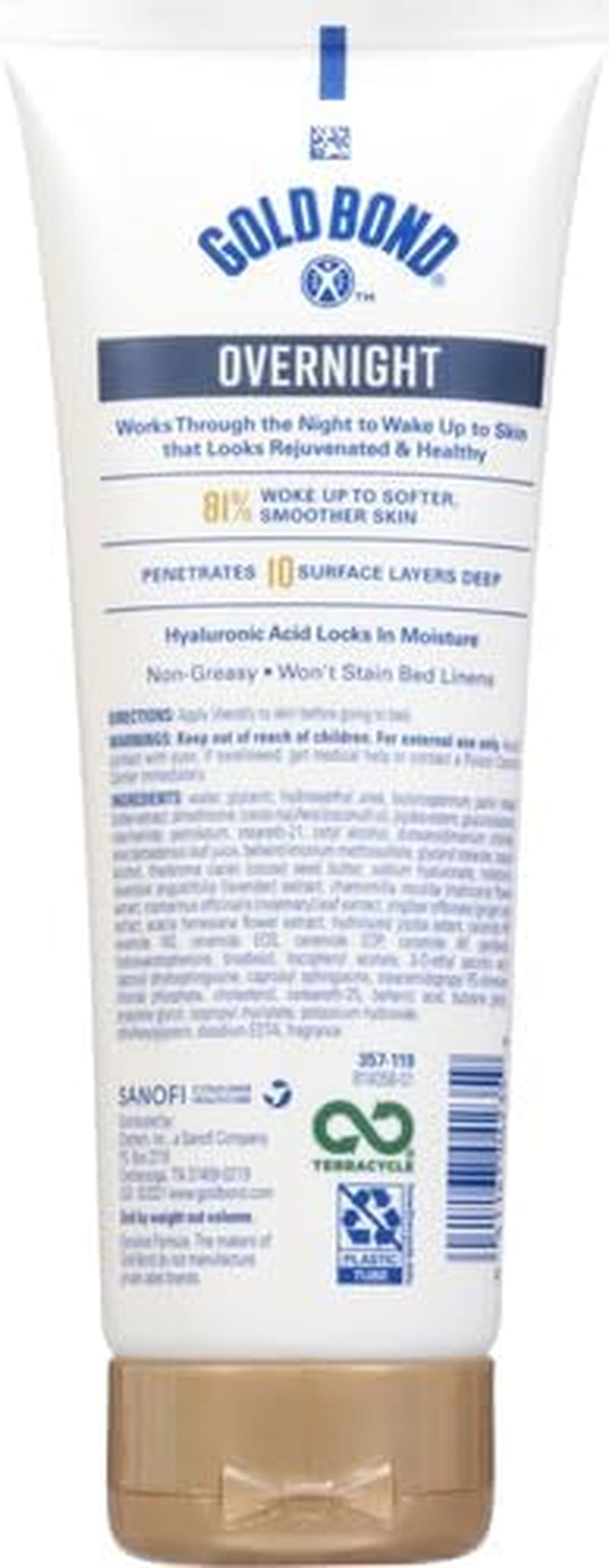 Overnight Deep Moisturizing Lotion, 8 Oz., Skin Therapy Lotion with Calming Scent