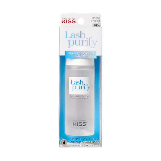 Lash Purify Eye Makeup Remover and Lash Cleanser, 3-In-1 Formula False Eyelash Remover, Suitable for Sensitive Skin, Net Wt. 50 Ml (1.69 US Fl. Oz.)