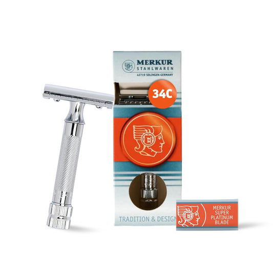 Mk34C Double Edge Razor with Heavy Duty Short Handle