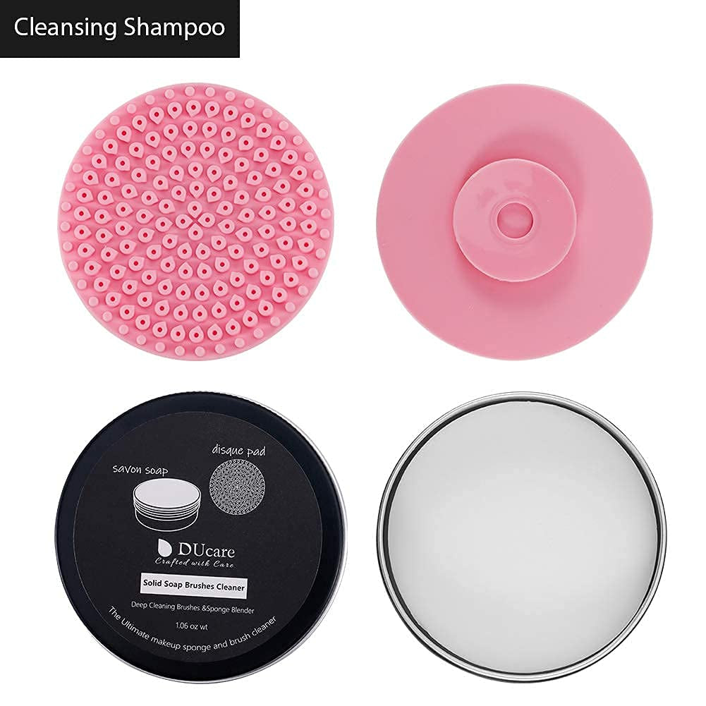 Makeup Brush Cleaner Shampoo Soap Solid Brush Cleaning Mat Removes Cosmetic Color Brush Cleaner Pad for Cleaning Makeup Sponges Brushes