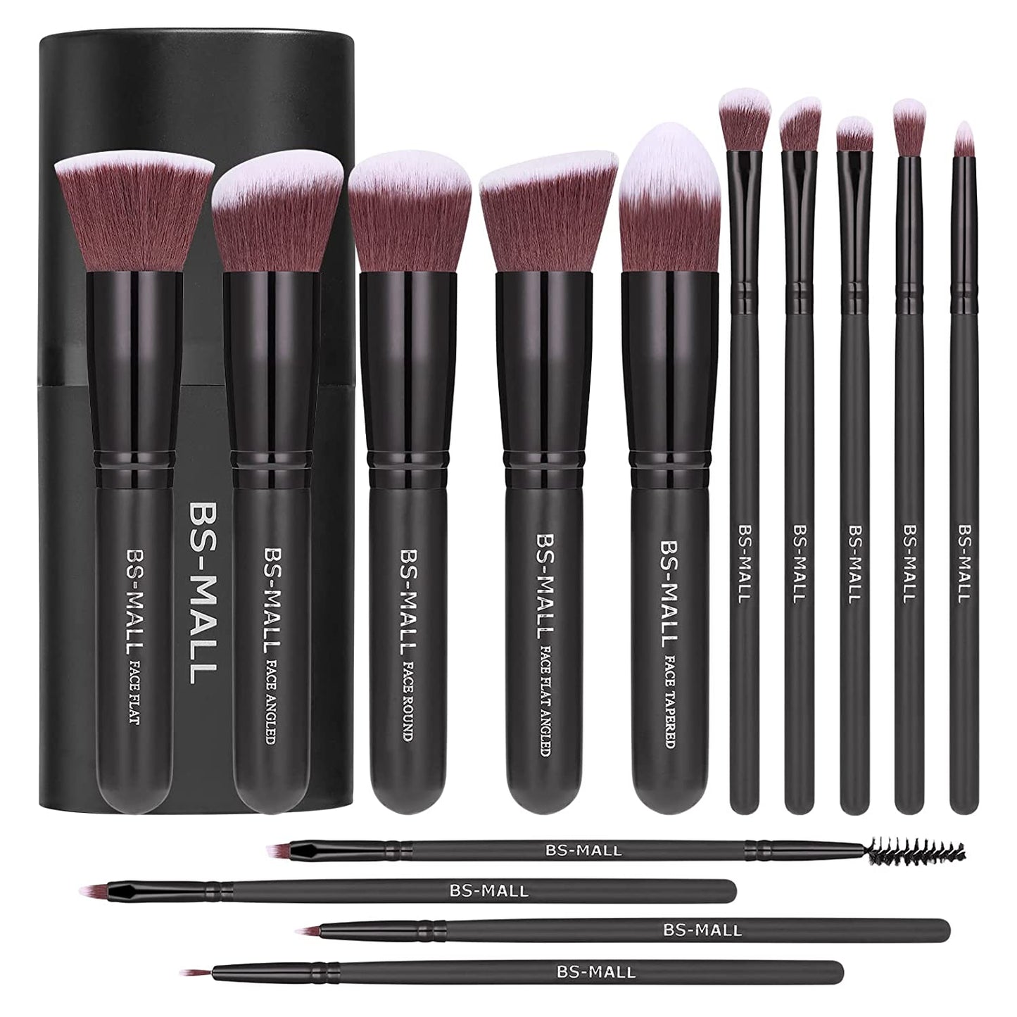 Makeup Brushes Premium Synthetic Foundation Powder Concealers Eye Shadows 14 Pcs Purple