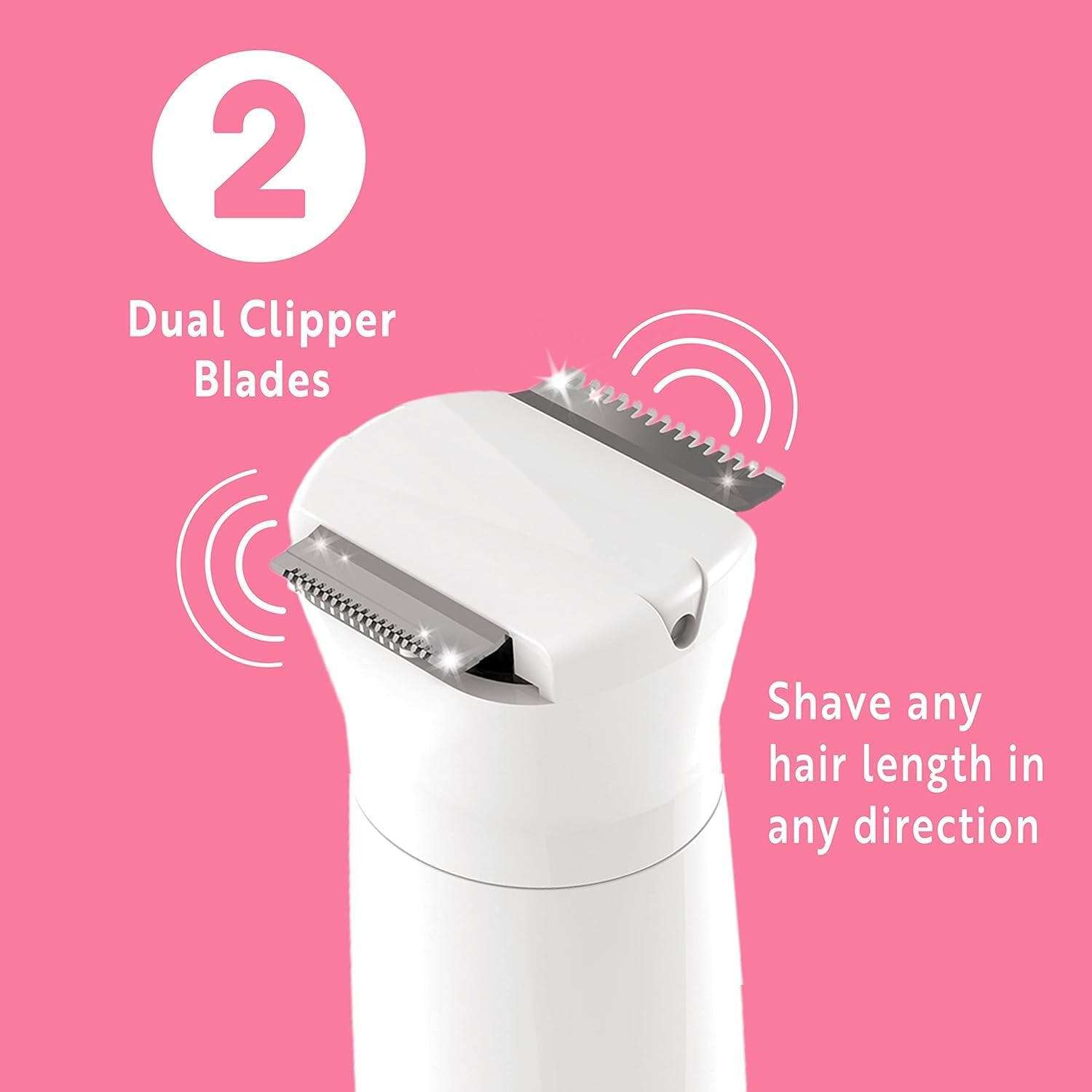 Clio  Electric Bikini Trimmer - Travel-Friendly Hair Shaver for Smooth, Dual Blade for Close Shave, Use Wet or Dry - Battery-Powered + Trimming Guide Included