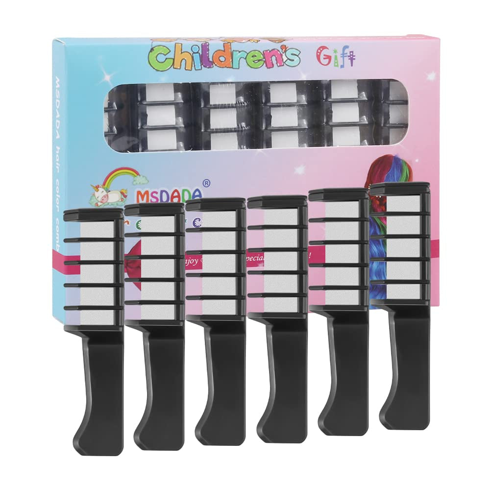 New Hair Chalk Comb Temporary Hair Color Dye for Girls Kids, Washable Hair Chalk for Girls Age 4 5 6 7 8 9 10-12 Birthday Christmas New Year Cosplay Hair DIY Party