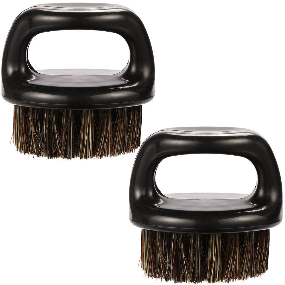 2-Pack Knuckle Brush for Barbers -  Barber Brush for Fades (Essential Tool for Professional Barbering & Grooming Services), Beard Brush Neck Face Duster Brush for Hairdressing Salon Household