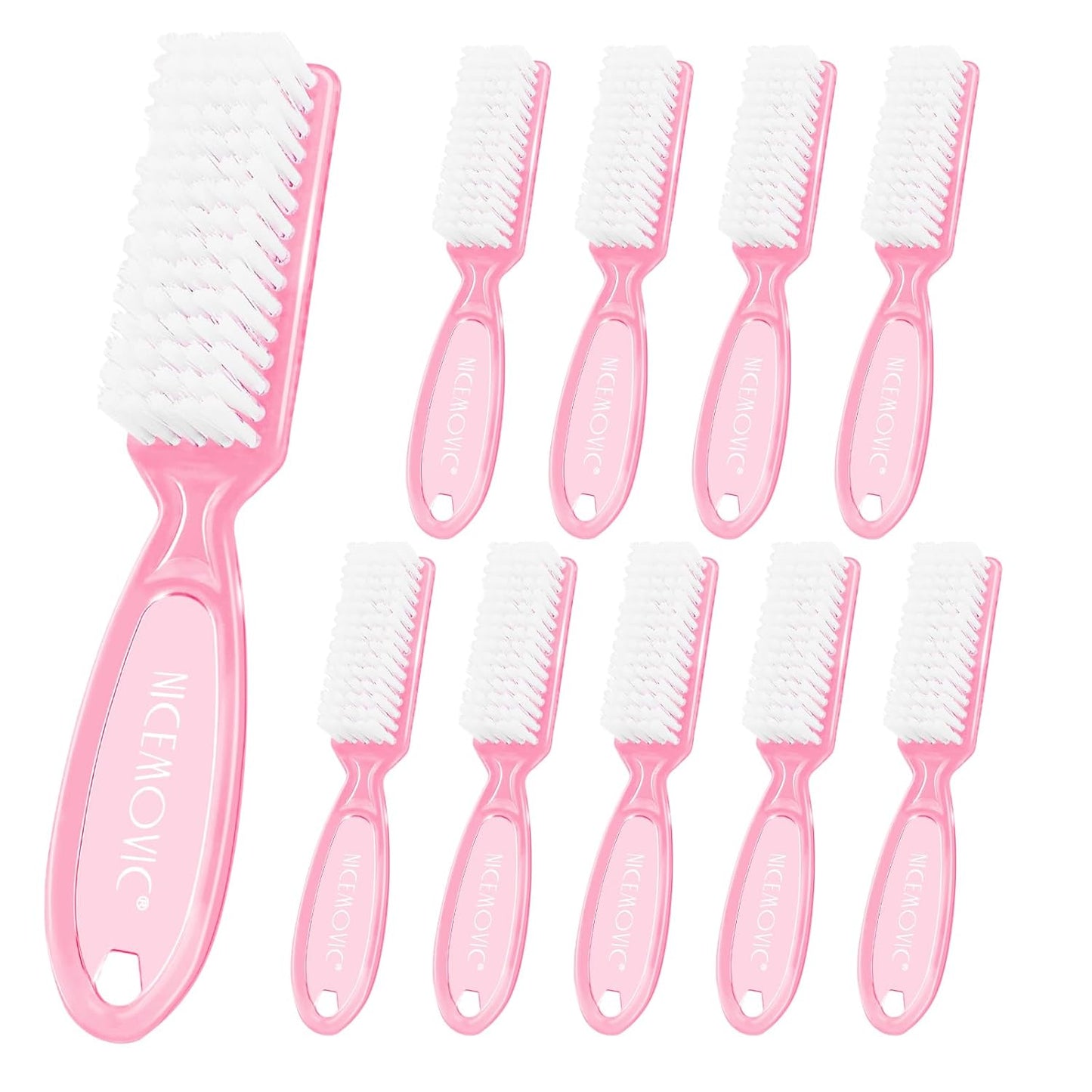 10 Pcs Handle Grip Nail Brush,  Hand Fingernail Cleaner Brush Manicure Tools Scrub Cleaning Brushes Kit, Use for Toe and Nail Cleaning (Bright Colors)