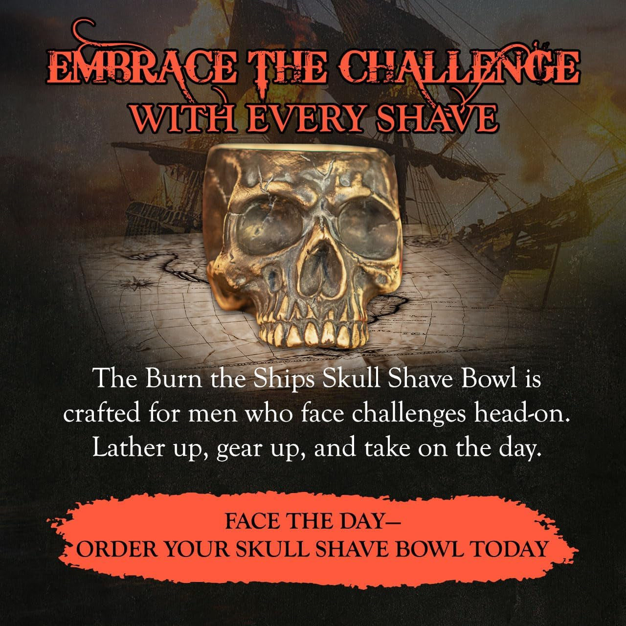 Shaving Bowl | Shave Bowl Handmade Skull Shaving Mug for Shave Kit | Shaving Brush Bowl for Men | Shaving Soap Bowl | Great for Shaving Set | Shave Brush Bowl | Lather Bowl |Shave Mug