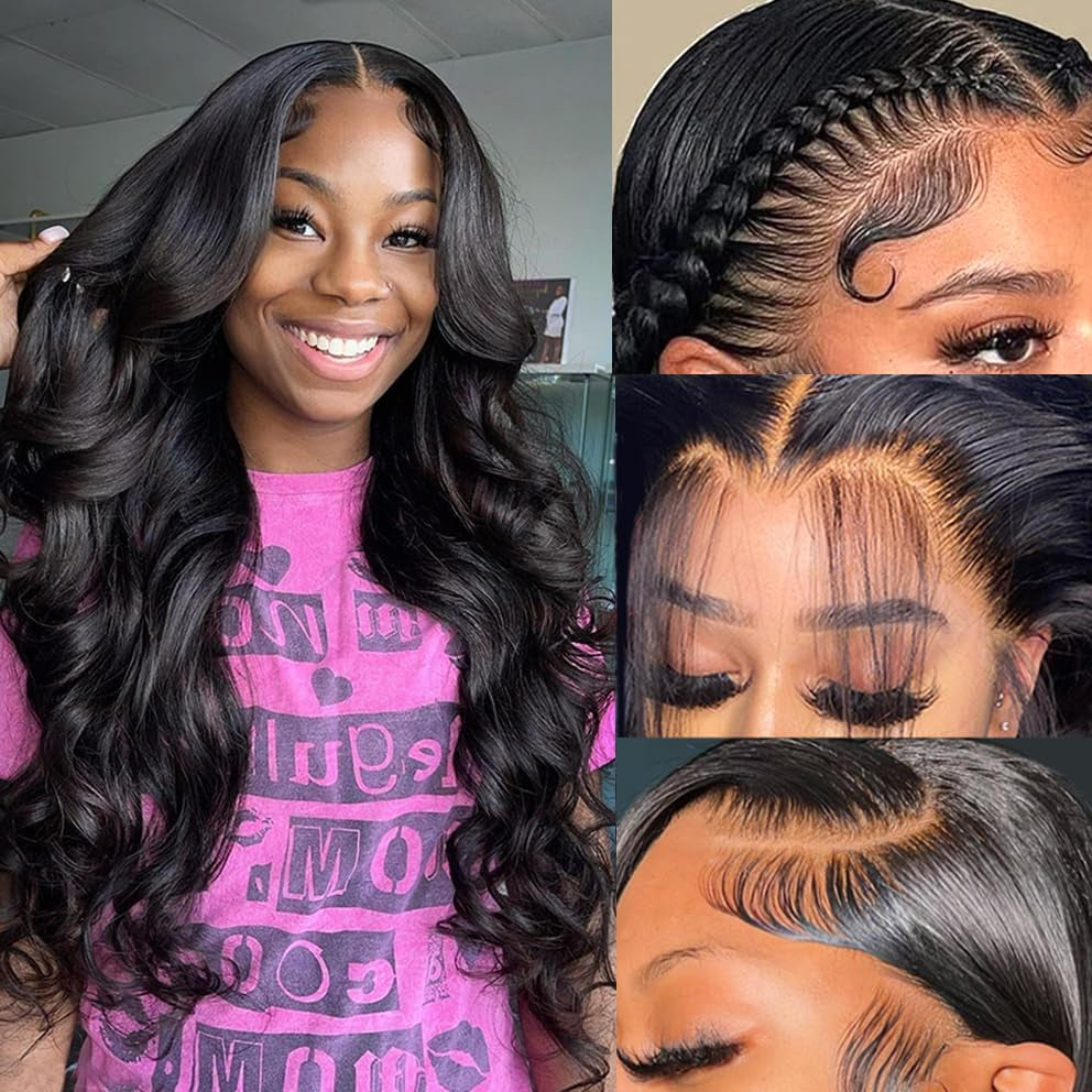 30 Inch 13X6 Lace Front Wigs Human Hair 200% Density Body Wave Lace Front Wigs Human Hair Pre Plucked Glueless Wigs Human Hair Wigs 13X6 HD Lace Frontal Wigs Human Hair Lace Front Wigs for Women