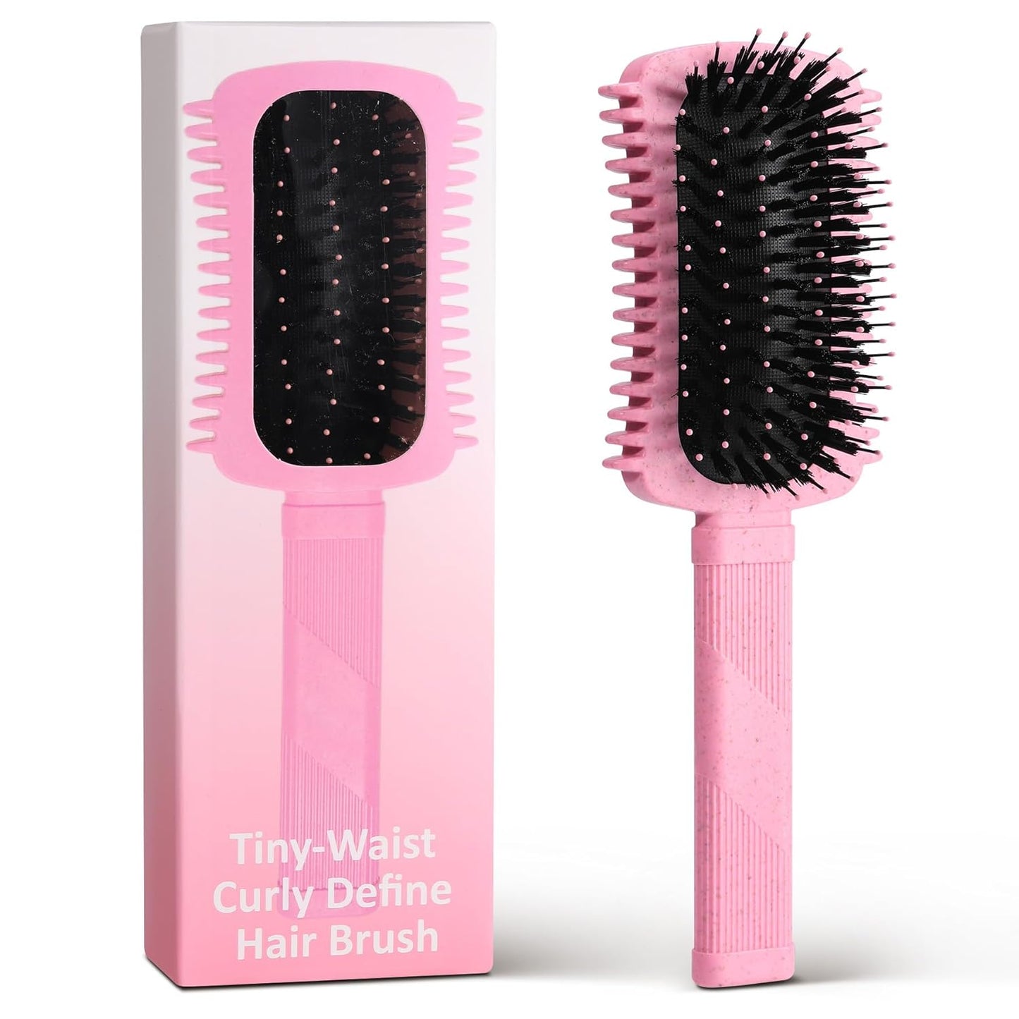 Curly Hair Brush Defining, Volume Brush for Curly Hair, Curl Defining Brush, Shaping and Styling Women'S Curls (Green 1PC)