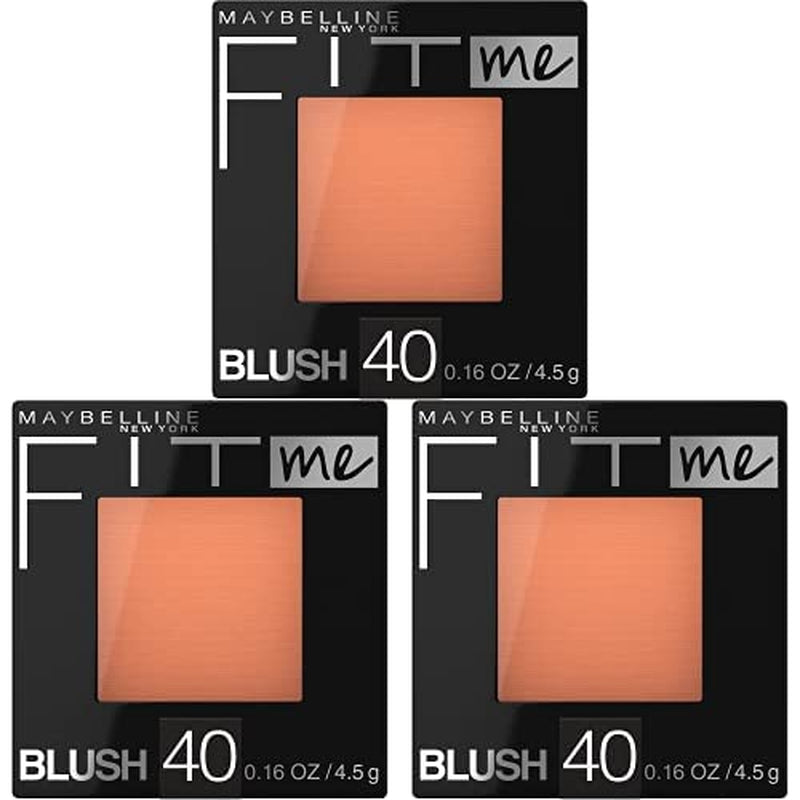 Fit Me Powder Blush, Lightweight, Smooth, Blendable, Long-Lasting All-Day Face Enhancing Makeup Color, Rose, 1 Count