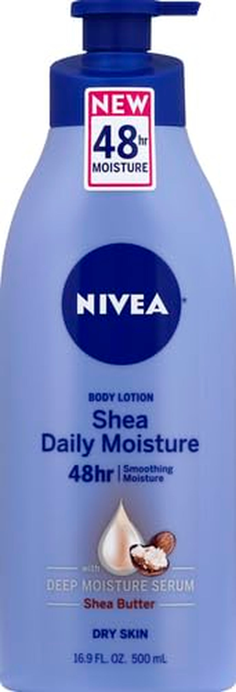 Shea Nourish Body Lotion with Deep Nourishing Serum and Shea Butter, 48-Hour Moisturizing Body Lotion for Dry Skin, Nourishes and Smooths Dry Skin, 16.9 Fl Oz Pump Bottle