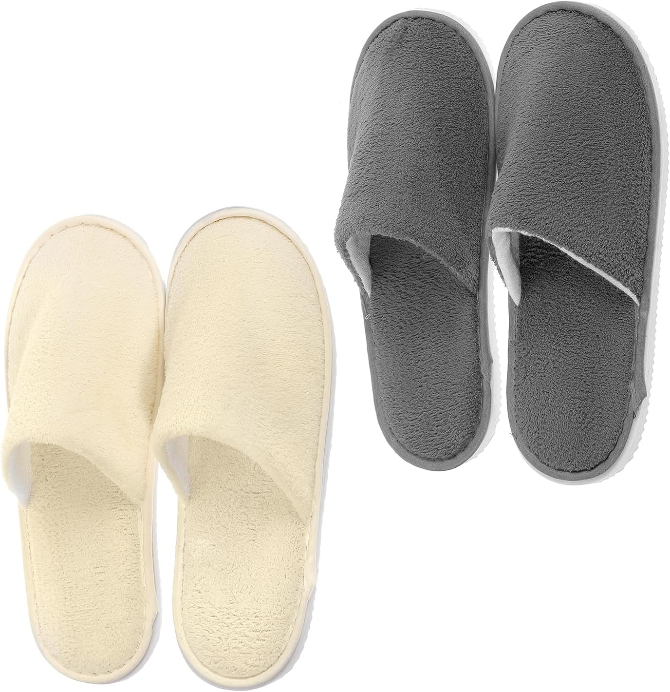 2 Pairs Spa Slippers House Guest Slipper Reusable Non Slip Disposable Hotel Slipper Soft Bride Bridesmaid Slipper for Travel Shoeless Home Indoor Bedroom Spa Wedding Party