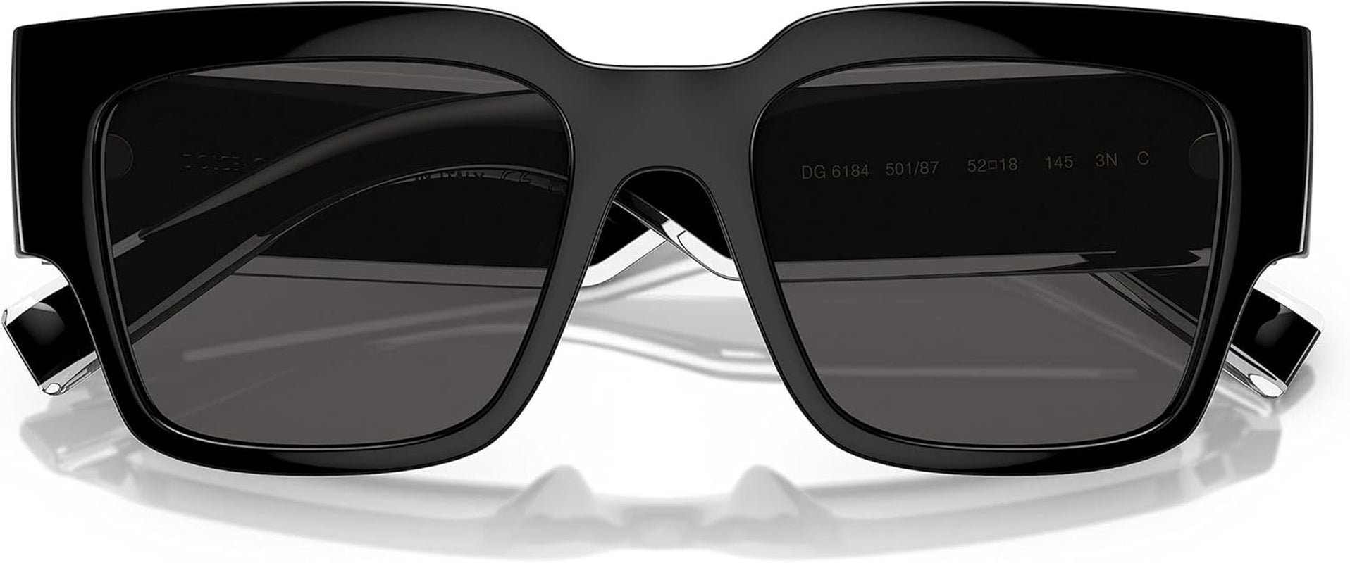 DG6184-501/87 Sunglasses BLACK W/Dark GREY 52Mm