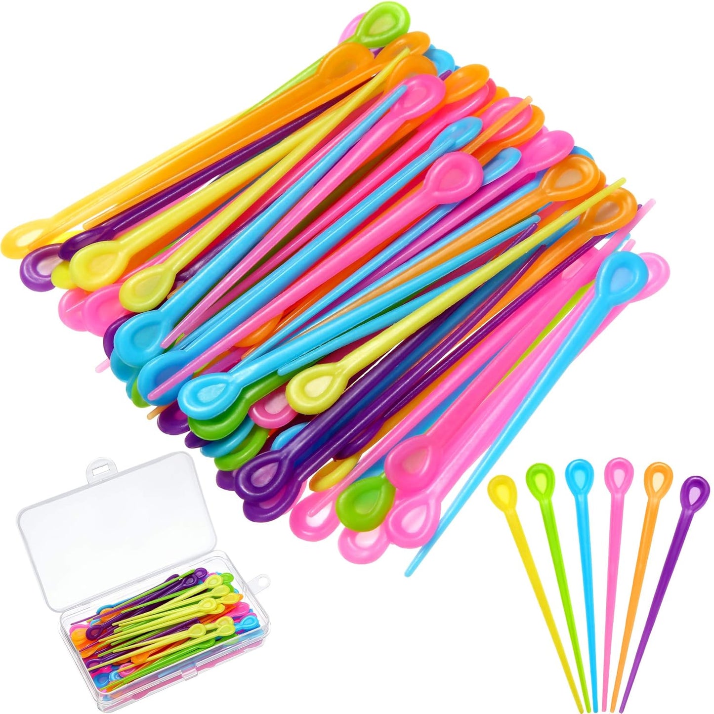 180 Pieces Brush Roller Pick Plastic Roller Pick Hair Curler Pin for Hair Curling Styling Accessories Present(Null)