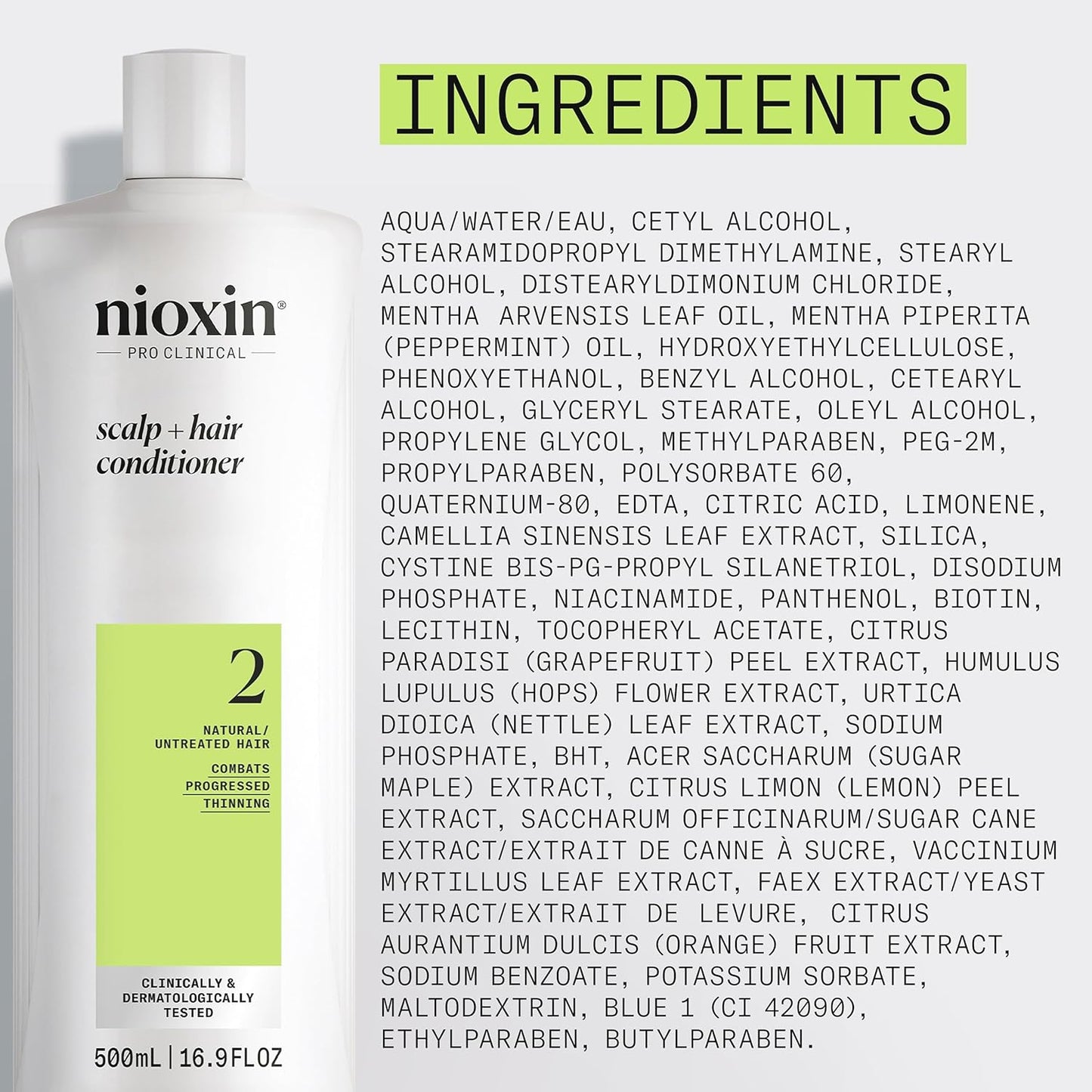 System 2 Scalp + Hair Thickening Conditioner, for Natural Hair with Progressed Thinning, Boost Hair Density with Niacinamide & Biotin