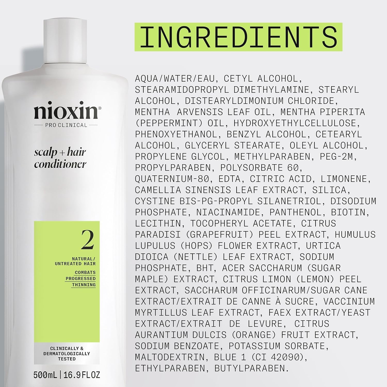 System 2 Scalp + Hair Thickening Conditioner, for Natural Hair with Progressed Thinning, Boost Hair Density with Niacinamide & Biotin