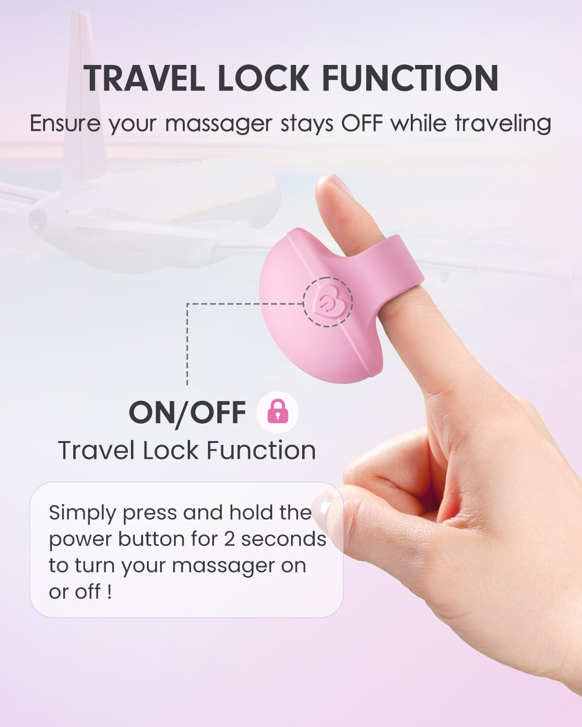 Portable Facial Massager, Waterproof Rechargeable Powerful Multifunctional Eye, Finger and Body Mini Massager (Light Pink)