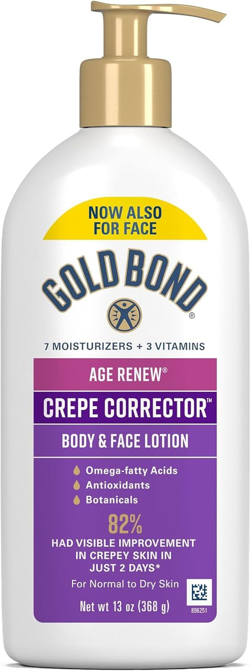 Age Renew Crepe Corrector Body & Face Lotion, Replenishing & Smoothing Formula, 14 Oz., Packaging May Vary