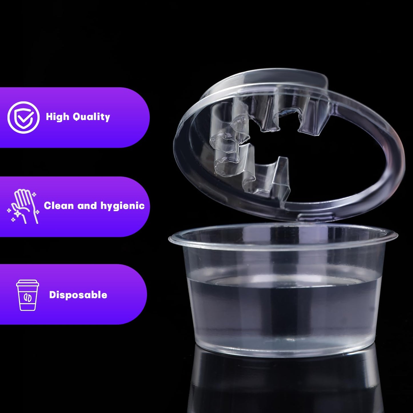 20PCS Hive Cups Tattoo Cartridge Needle Cup Holder Transparent Plastic Tattoo Needle Holder Disposable Ink Cleaning Cup Stand Tattoo Cartridge Tray Tattoo Supplies