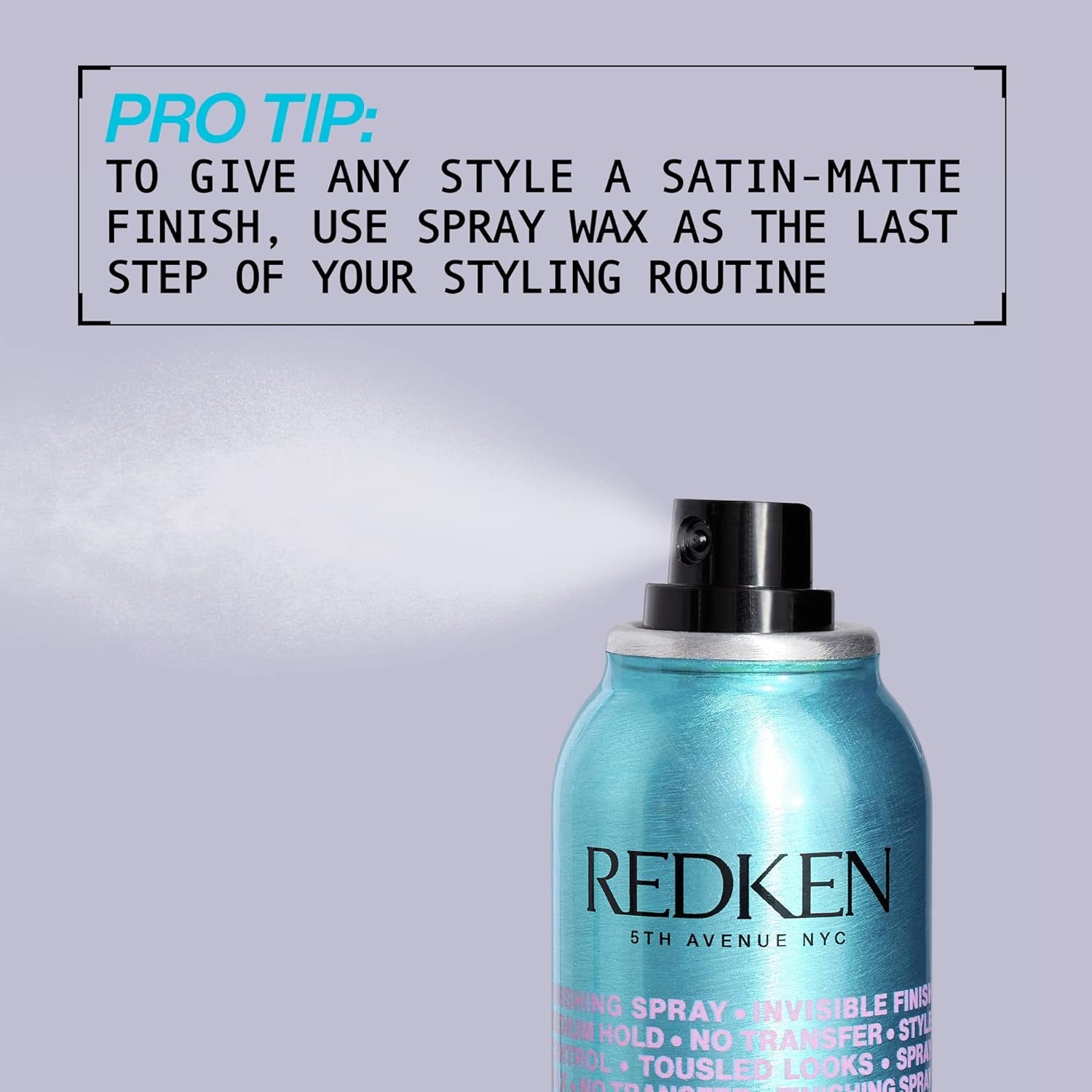 Redken Spray Wax Invisible Texture Mist | High Impact Finishing Spray-Wax | Adds Volumizing Body, Dimension & Tames Flyaways | Medium Control |For All Hair Types