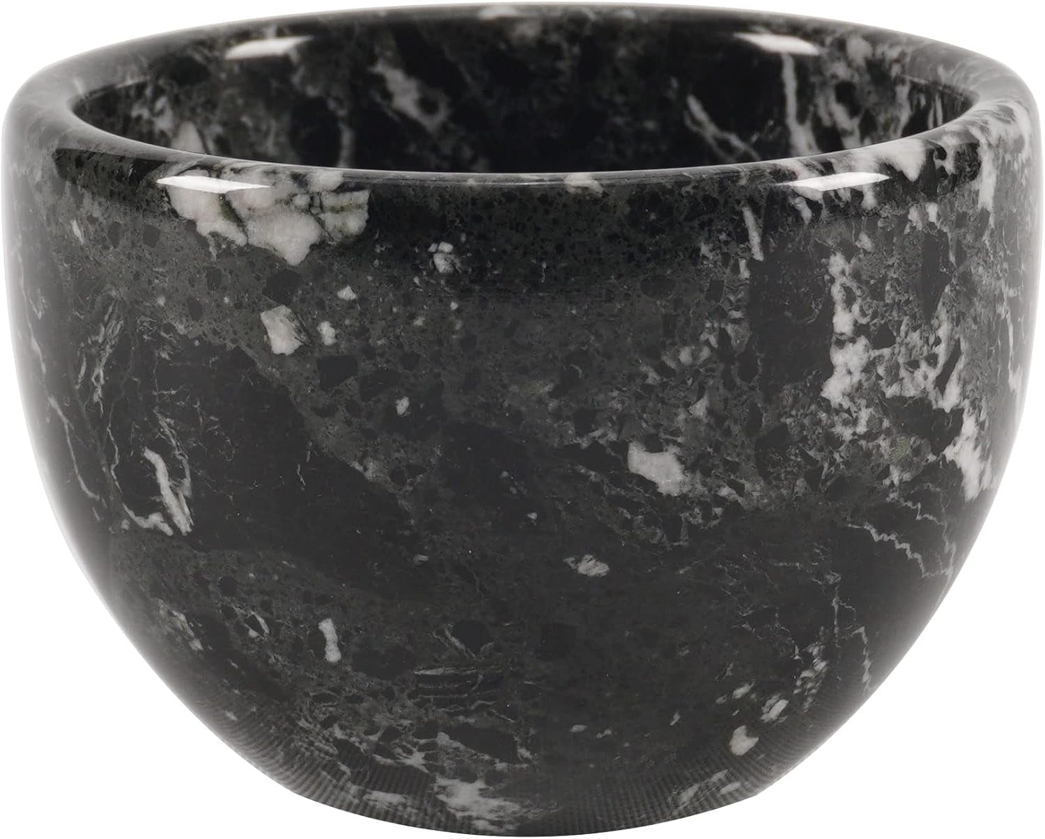 Marble Shaving Bowl 3'' Inches Black Handmade Shaving Cream Bowl - Marble Bowl for Shaving Foam, Shaving Soap Bowl - Shaving Kit Bowl, Barber Supplies & Bathroom Accessories