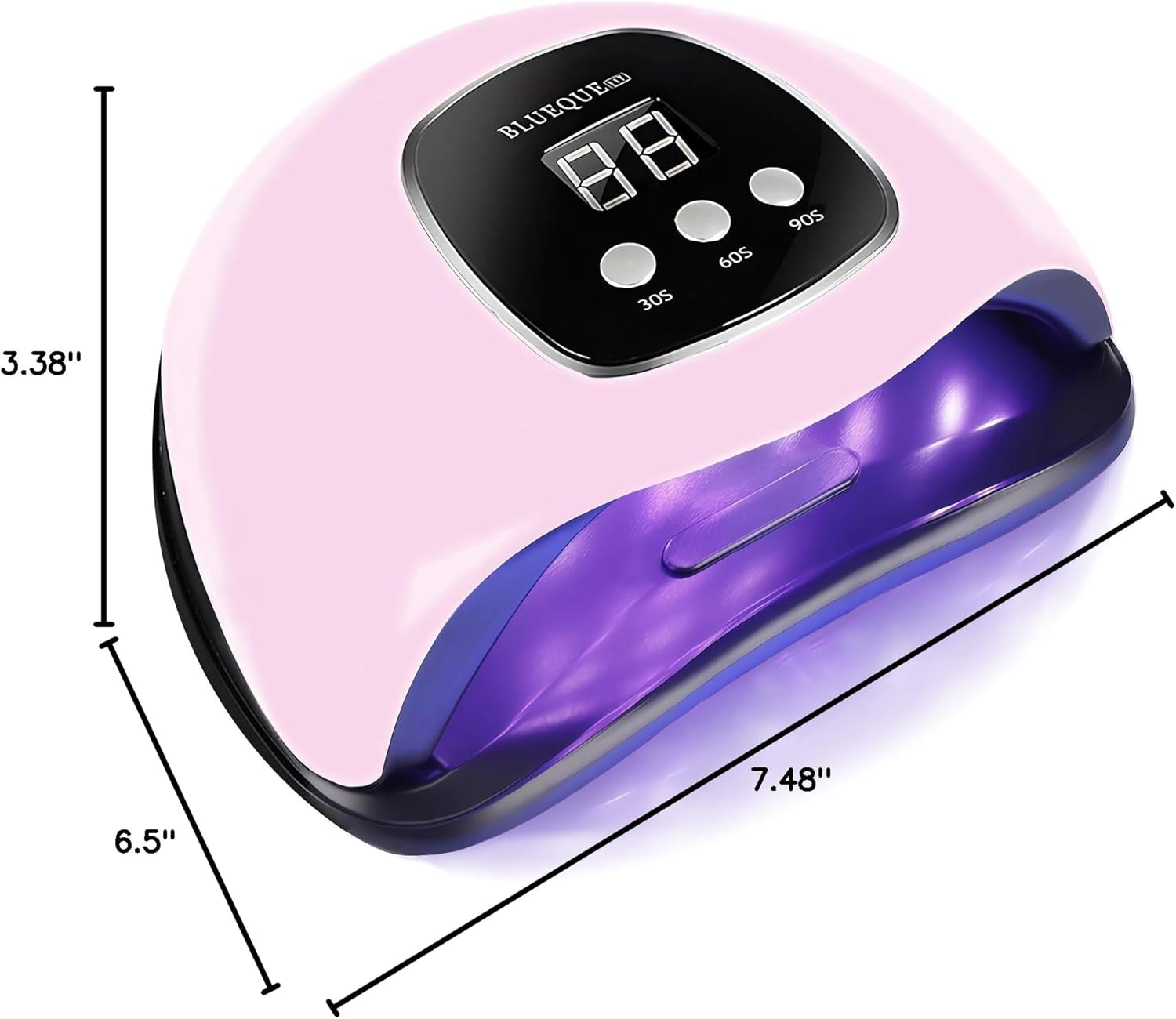 UV Light for Nails, 48W UV LED Nail Lamp for Gel Polish, Fast Nail Dryer with Automatic Sensor, 3 Timer Setting, Small and Portable, LED Nail Light for Fingernail and Toenail Nail