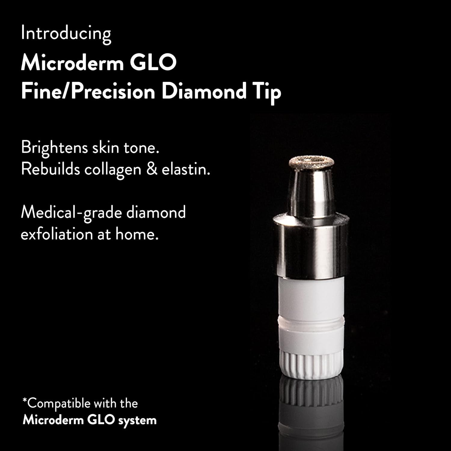 Premium Diamond Microdermabrasion Tips - Medical Grade Stainless Steel Accessories, Patented Safe3D Technology, Safe for All Skin Types. (Fine/Precision)