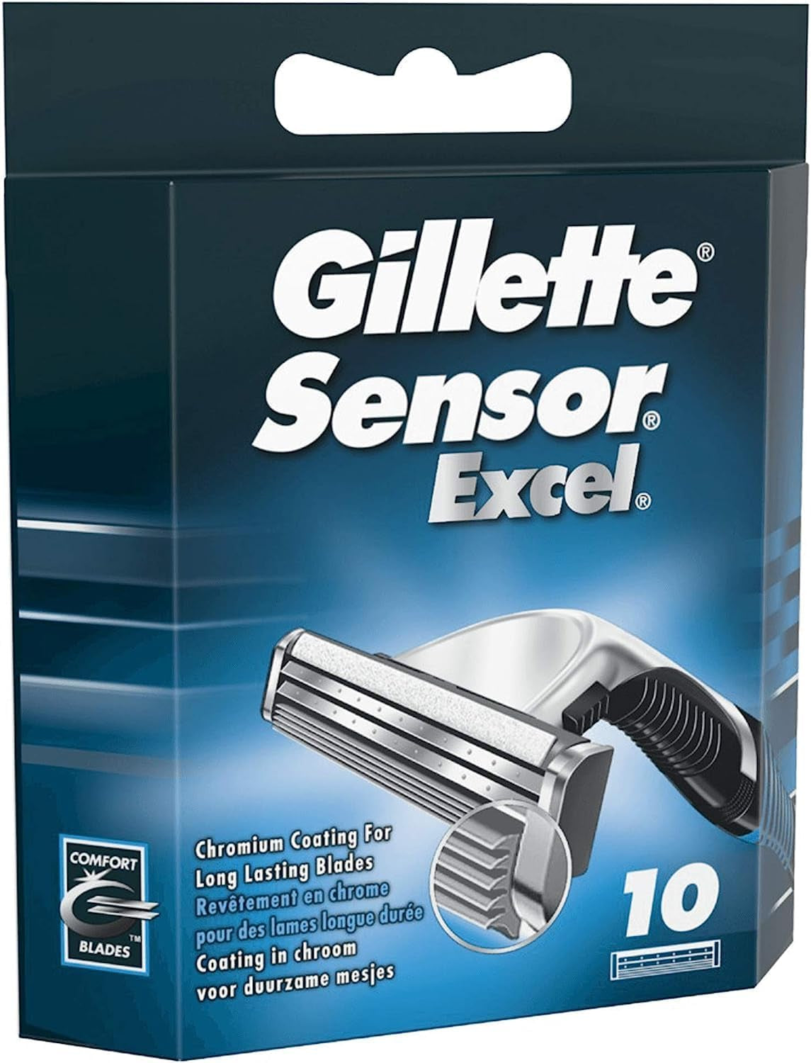 Sensor Excel Shaving Cartridges for Men Quantity: 10 (Packaging May Vary)