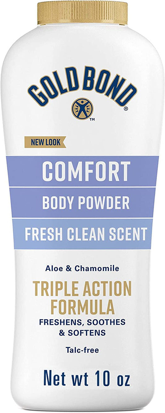 Comfort Body Powder, 10 Oz., Talc-Free, Fresh Clean Scent with Aloe & Chamomile