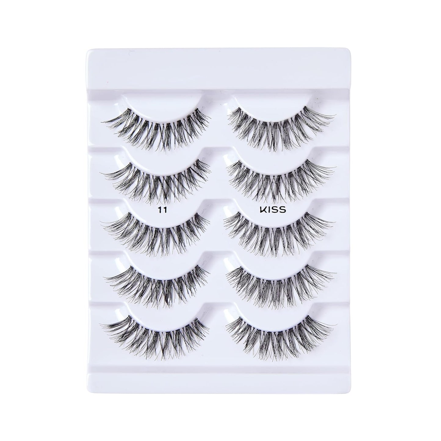 so Wispy False Eyelashes Multipack #11, Full Bouncy Volume & Curl, Signature Wispy Effect, Quality Synthetic, Crisscross Pattern, Cruelty Free, Reusable and Contact Lens Friendly, 5 Pairs