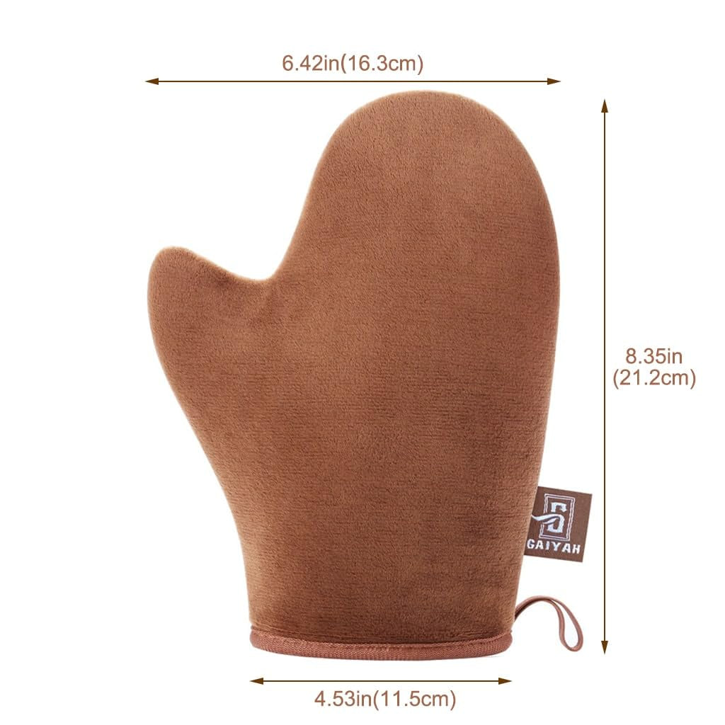 GAIYAH Self Tanning Mitt Applicator Self Tanner Mitt Applicator Tanning Mitts Self Tanner with Thumb Ultra Soft Tanning Glove for Self Tan Mitt Applicator