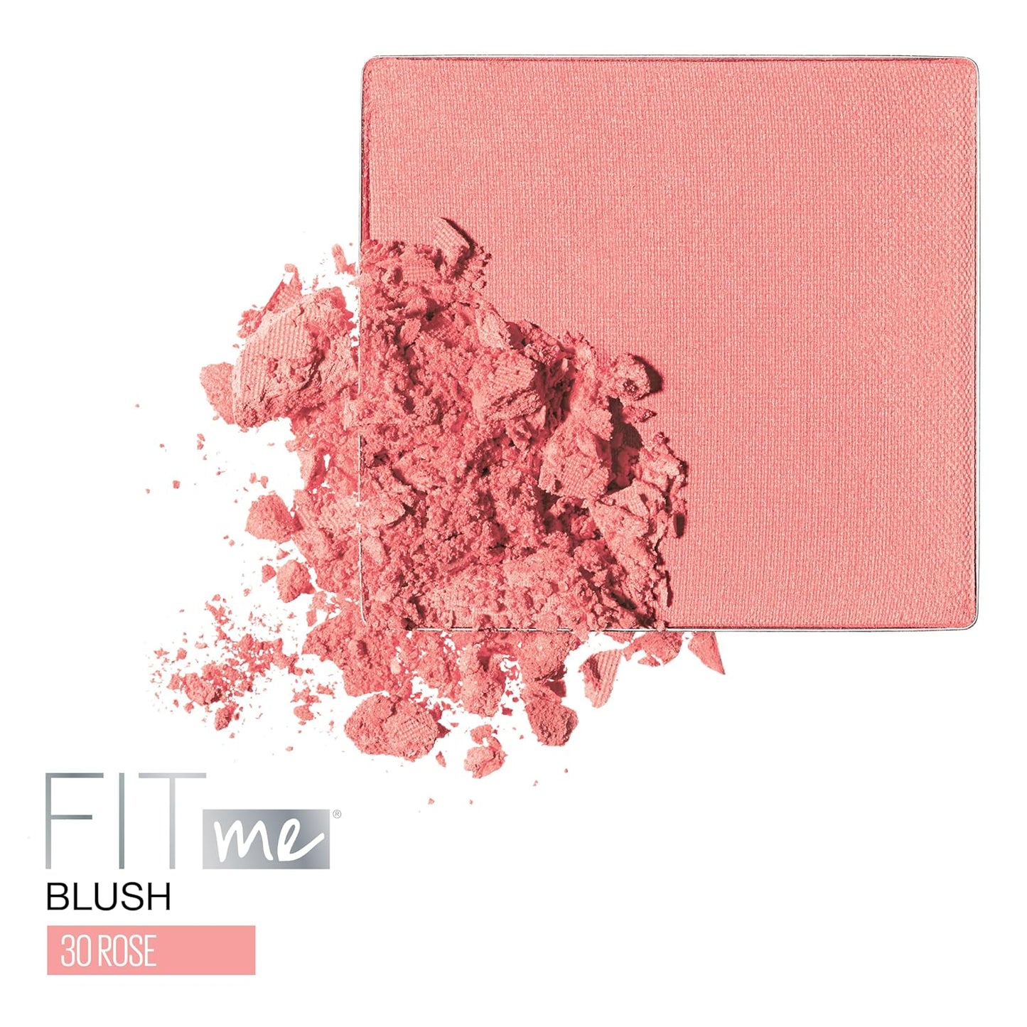 Fit Me Powder Blush, Lightweight, Smooth, Blendable, Long-Lasting All-Day Face Enhancing Makeup Color, Rose, 1 Count