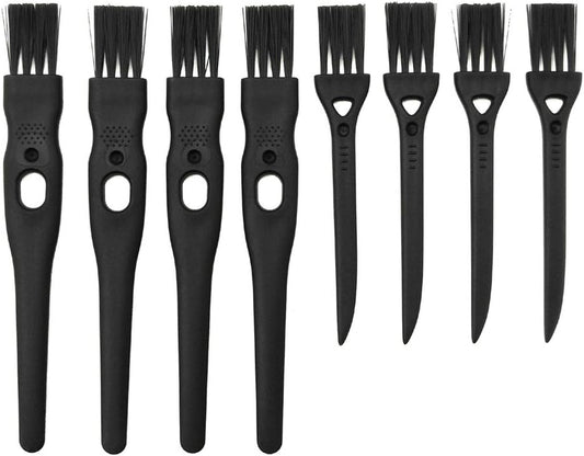 Electric Shaver Cleaning Brushes Razor Cleaner Set Nylon Bristles PP Handle - Set of 8 (Black)