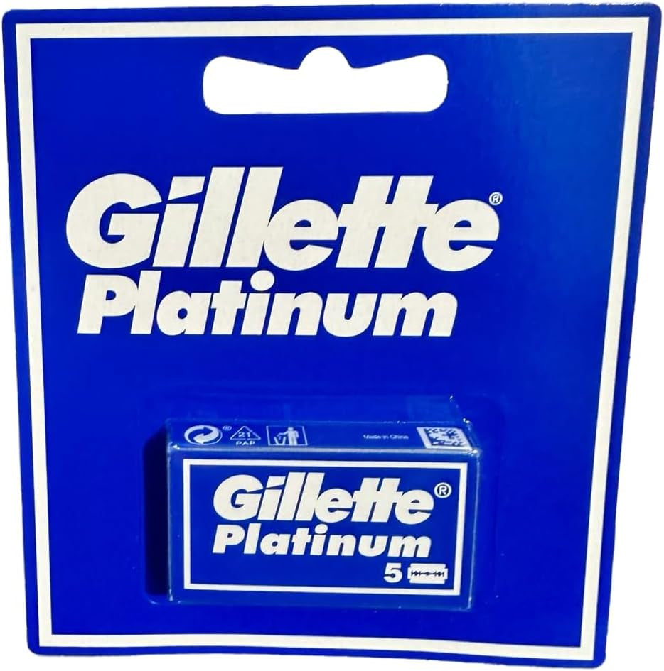 Double Edge Platinum Safety Razor Blades for Men, Pack of 50 Stainless Steel Refill Blades