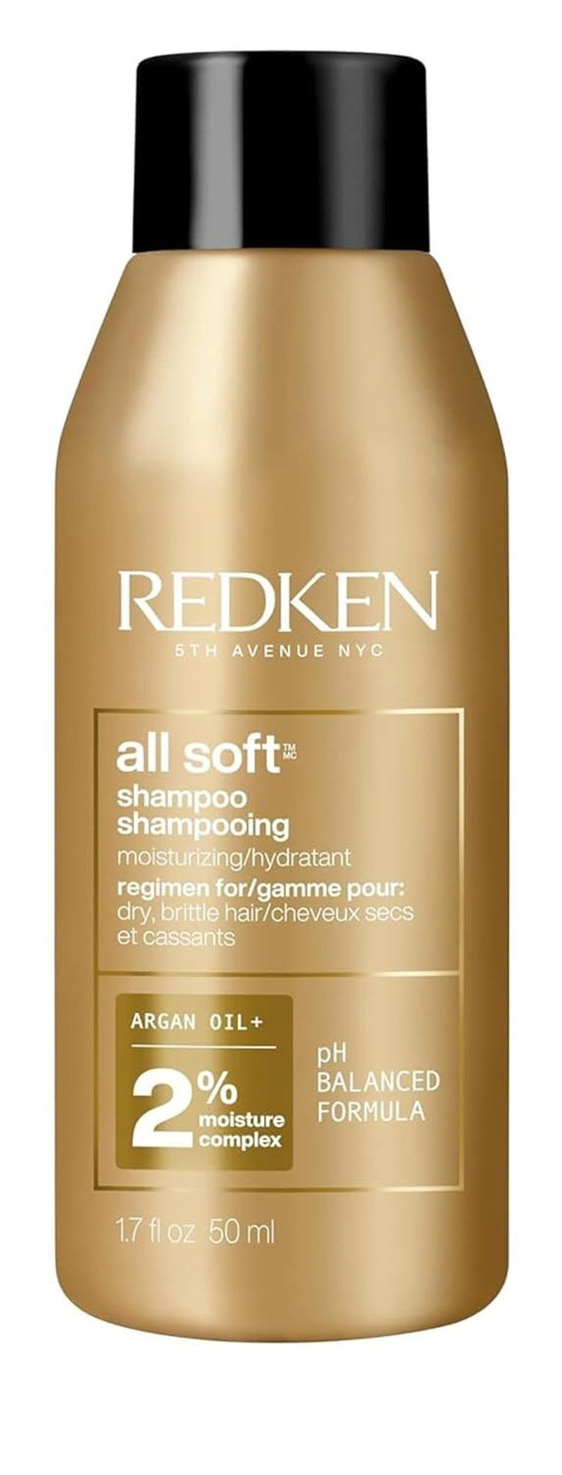 Redken All Soft Shampoo for Dry Hair - Provides Intense Softness and Shine, with Argan Oil