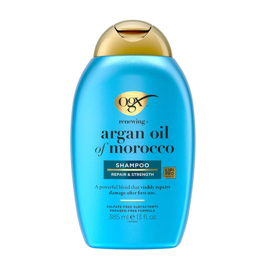 Renewing Argan Oil of Morocco Shampoo, 13 Fl. Oz - Hydrating, Moisturizing & Damage Repairing Shampoo for Dry, Damaged Hair, Paraben & Sulfate Free Surfactants